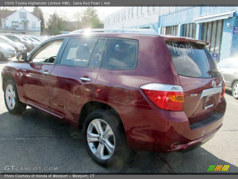 Salsa Red Pearl / Ash 2009 Toyota Highlander Limited 4WD