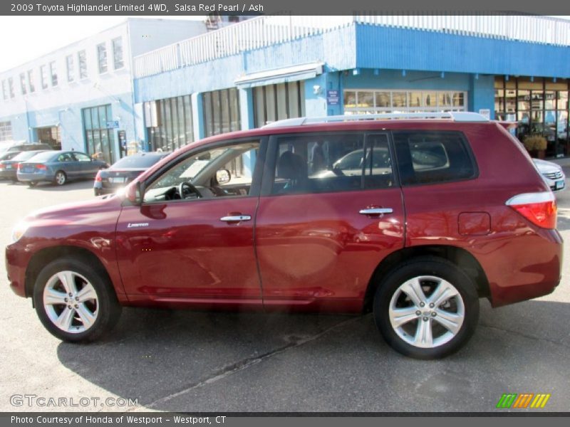 Salsa Red Pearl / Ash 2009 Toyota Highlander Limited 4WD