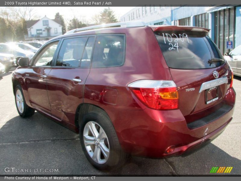 Salsa Red Pearl / Ash 2009 Toyota Highlander Limited 4WD