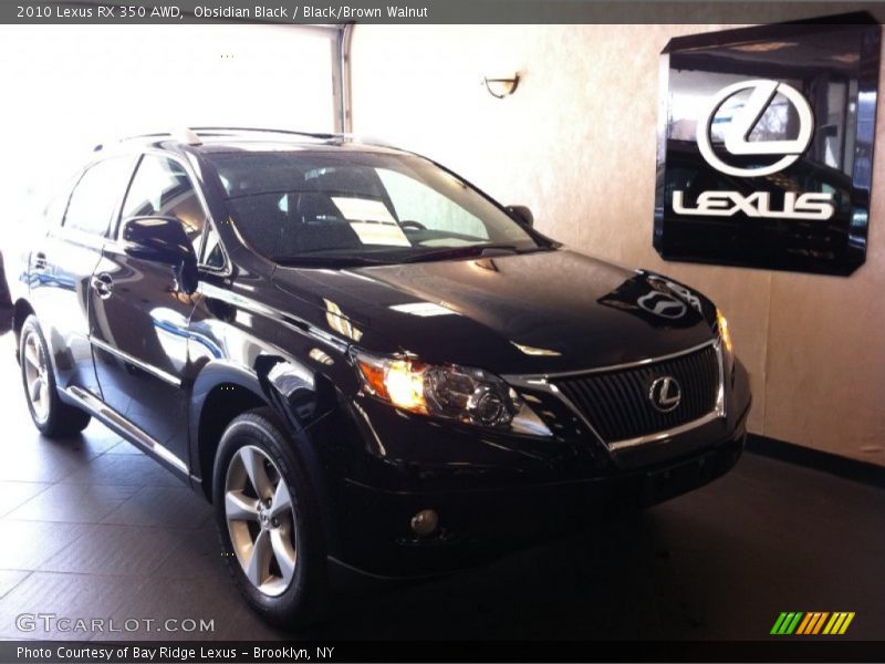 Obsidian Black / Black/Brown Walnut 2010 Lexus RX 350 AWD