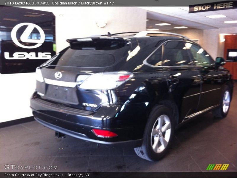 Obsidian Black / Black/Brown Walnut 2010 Lexus RX 350 AWD