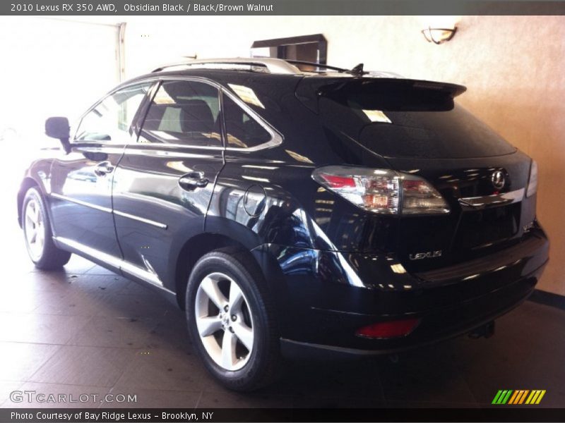 Obsidian Black / Black/Brown Walnut 2010 Lexus RX 350 AWD