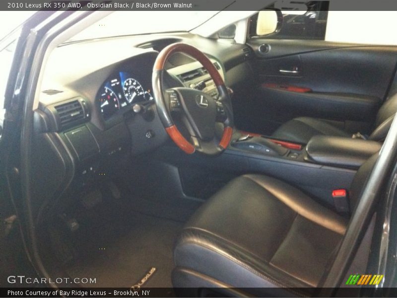 Obsidian Black / Black/Brown Walnut 2010 Lexus RX 350 AWD