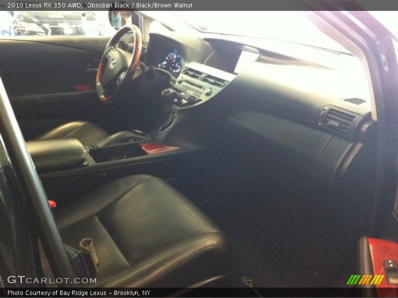 Obsidian Black / Black/Brown Walnut 2010 Lexus RX 350 AWD