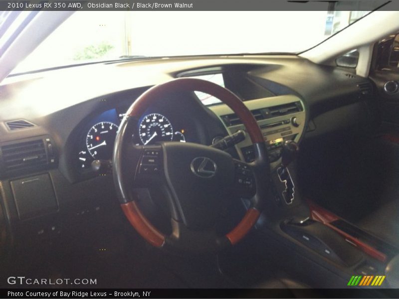 Obsidian Black / Black/Brown Walnut 2010 Lexus RX 350 AWD