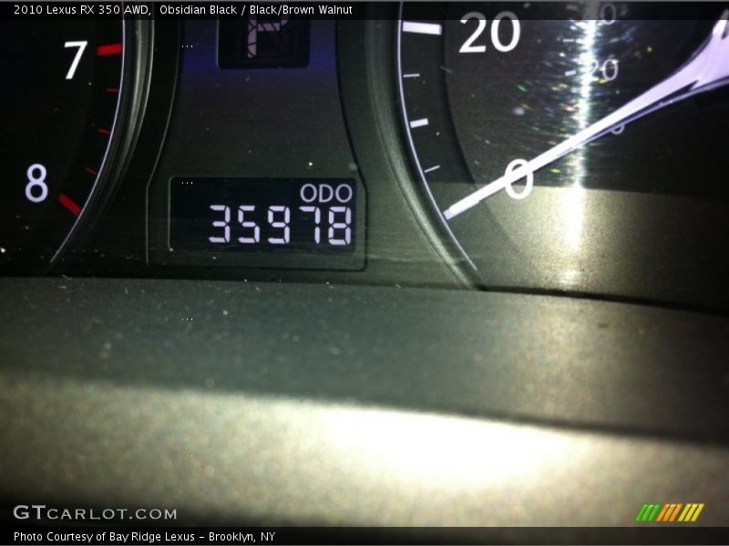 Obsidian Black / Black/Brown Walnut 2010 Lexus RX 350 AWD