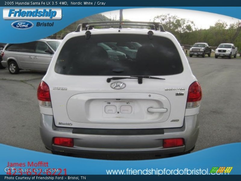 Nordic White / Gray 2005 Hyundai Santa Fe LX 3.5 4WD