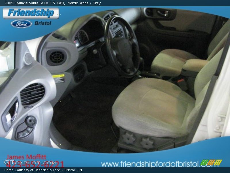 Nordic White / Gray 2005 Hyundai Santa Fe LX 3.5 4WD