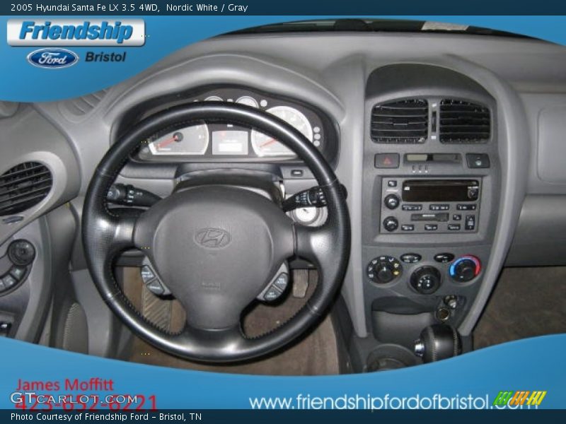 Nordic White / Gray 2005 Hyundai Santa Fe LX 3.5 4WD