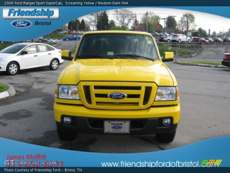 Screaming Yellow / Medium Dark Flint 2006 Ford Ranger Sport SuperCab