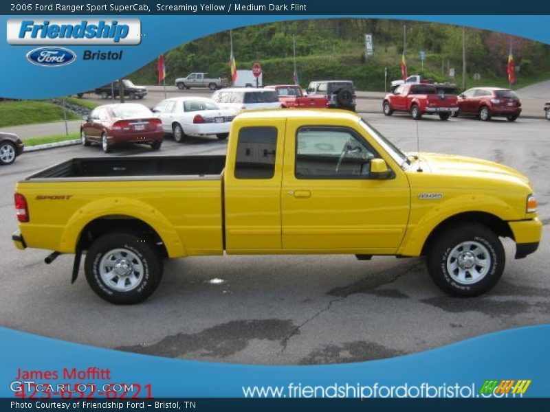 Screaming Yellow / Medium Dark Flint 2006 Ford Ranger Sport SuperCab