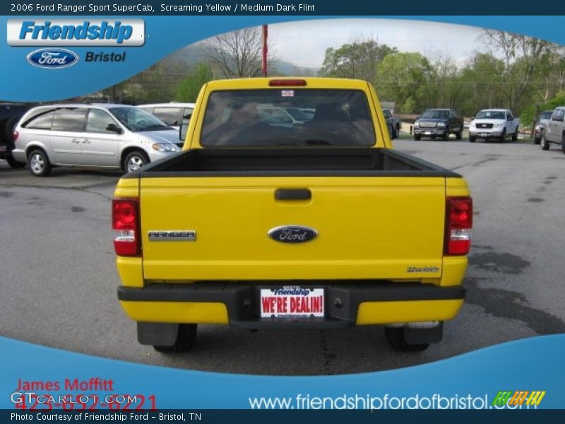 Screaming Yellow / Medium Dark Flint 2006 Ford Ranger Sport SuperCab