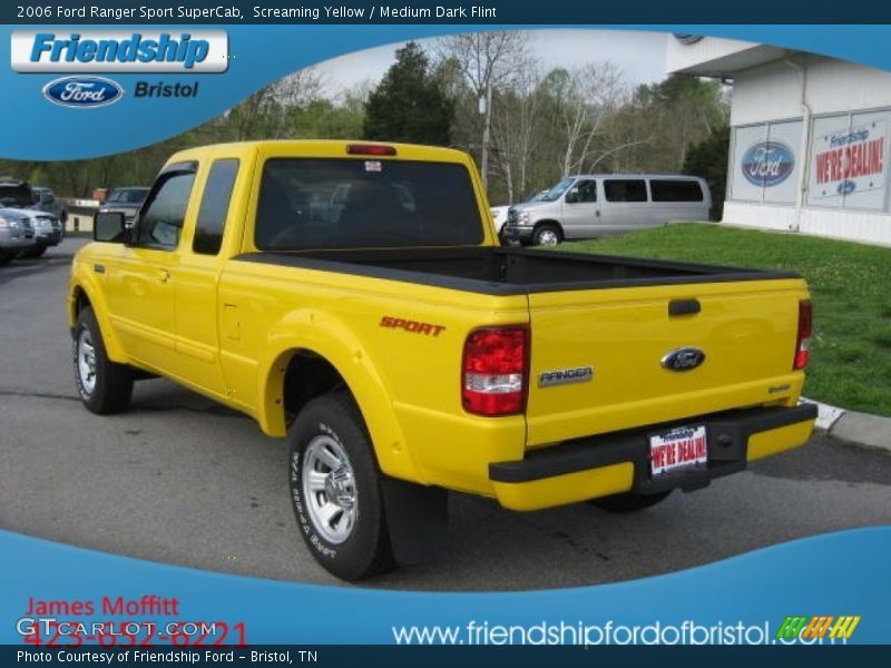 Screaming Yellow / Medium Dark Flint 2006 Ford Ranger Sport SuperCab
