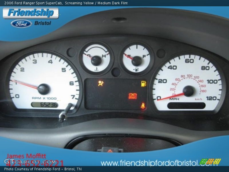 Screaming Yellow / Medium Dark Flint 2006 Ford Ranger Sport SuperCab