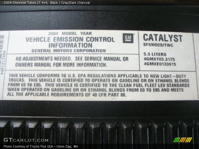 Black / Gray/Dark Charcoal 2004 Chevrolet Tahoe LT 4x4