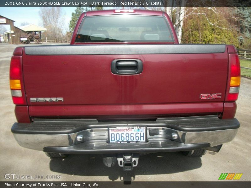 Dark Toreador Red Metallic / Graphite 2001 GMC Sierra 2500HD SLE Crew Cab 4x4