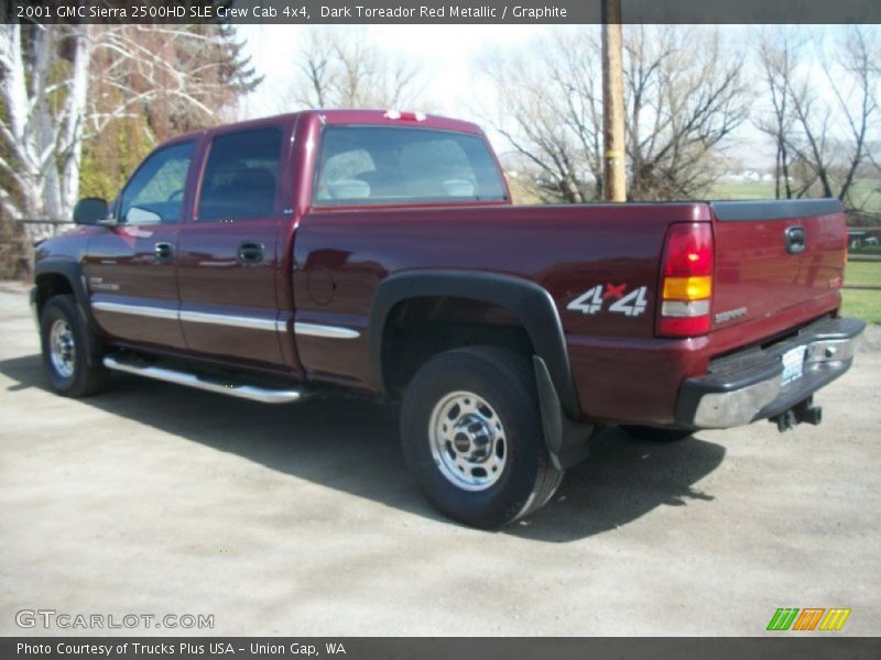 Dark Toreador Red Metallic / Graphite 2001 GMC Sierra 2500HD SLE Crew Cab 4x4