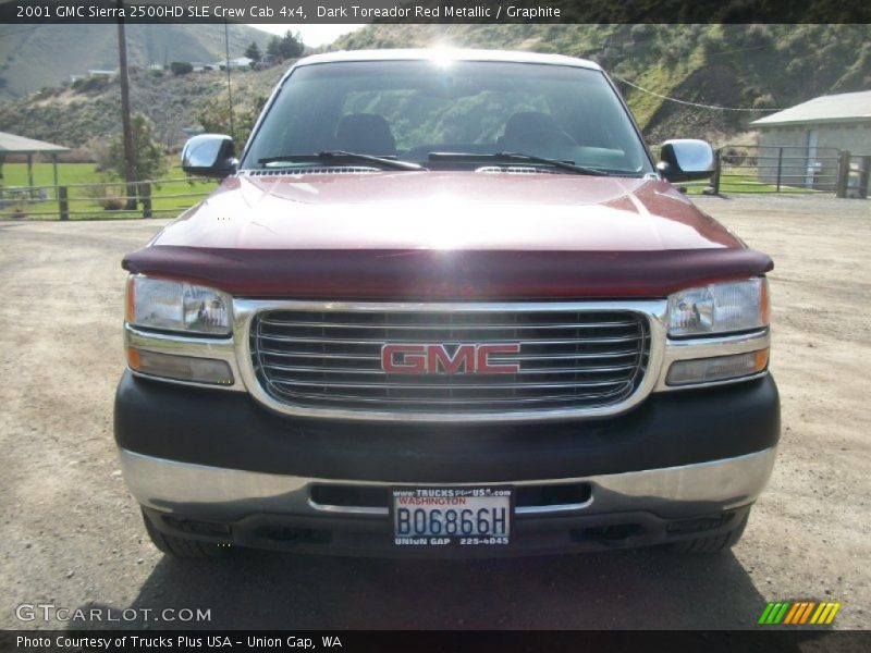 Dark Toreador Red Metallic / Graphite 2001 GMC Sierra 2500HD SLE Crew Cab 4x4