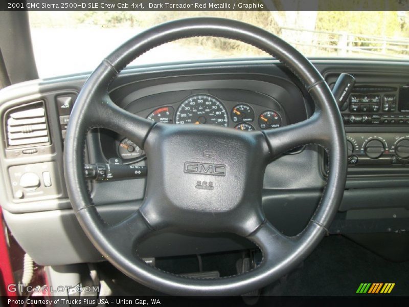 Dark Toreador Red Metallic / Graphite 2001 GMC Sierra 2500HD SLE Crew Cab 4x4