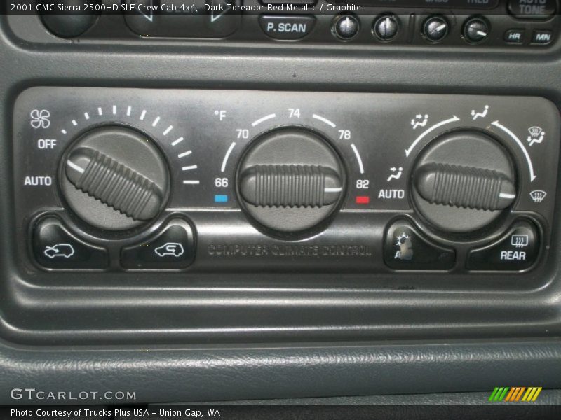 Dark Toreador Red Metallic / Graphite 2001 GMC Sierra 2500HD SLE Crew Cab 4x4