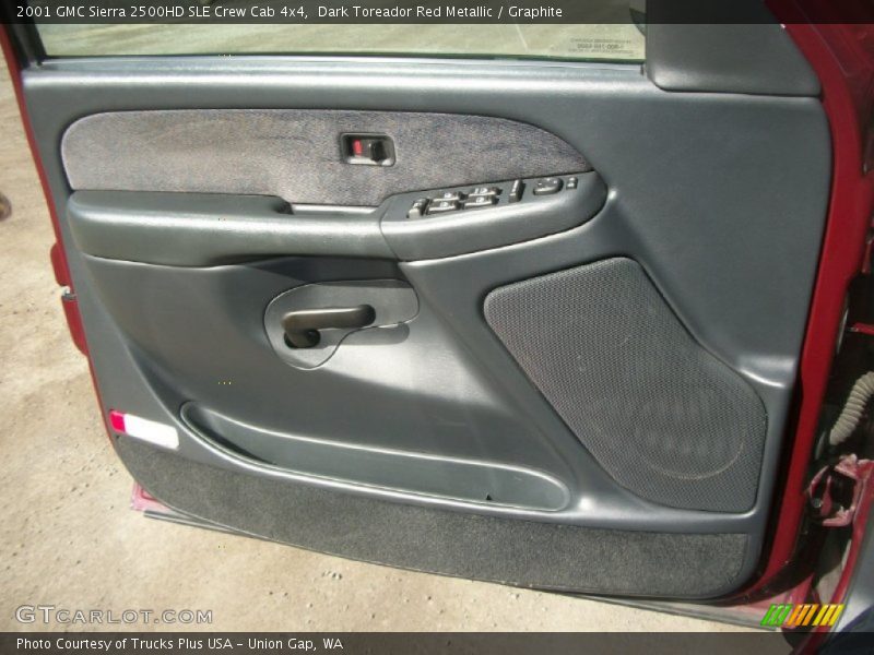 Dark Toreador Red Metallic / Graphite 2001 GMC Sierra 2500HD SLE Crew Cab 4x4