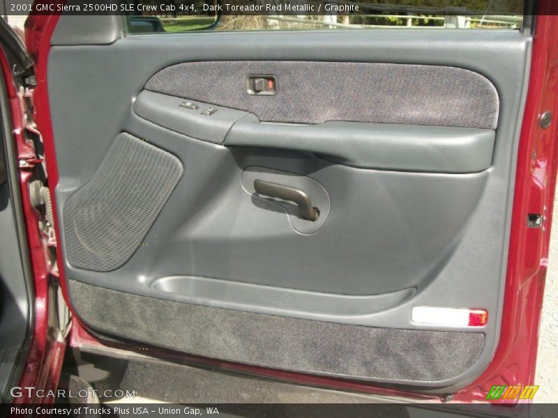 Dark Toreador Red Metallic / Graphite 2001 GMC Sierra 2500HD SLE Crew Cab 4x4