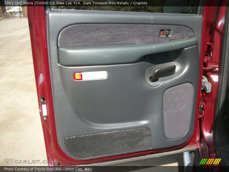 Dark Toreador Red Metallic / Graphite 2001 GMC Sierra 2500HD SLE Crew Cab 4x4