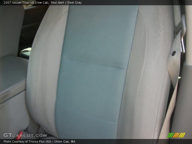 Red Alert / Steel Gray 2007 Nissan Titan XE Crew Cab