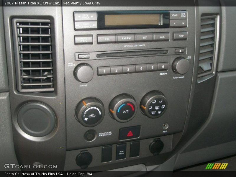 Red Alert / Steel Gray 2007 Nissan Titan XE Crew Cab