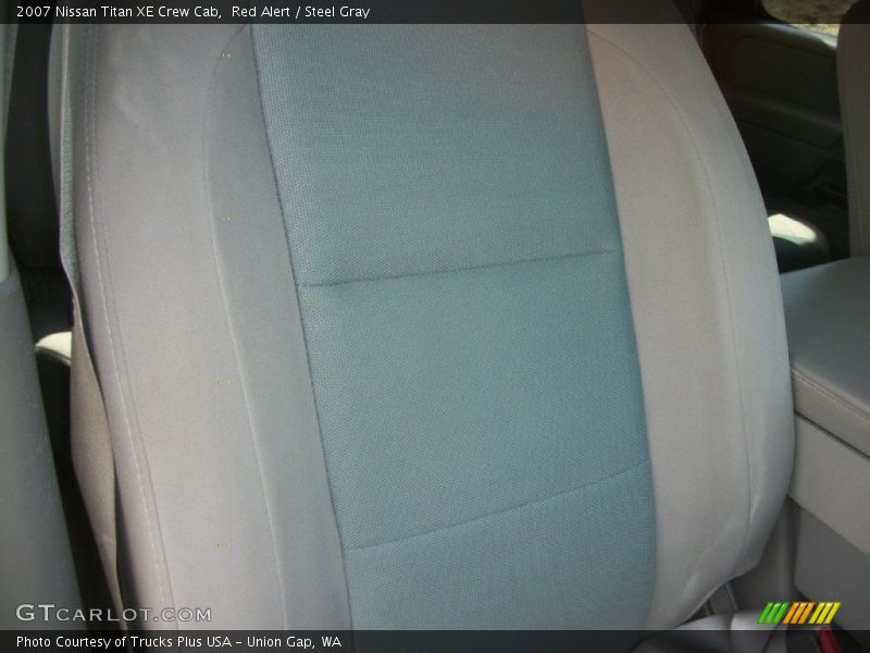 Red Alert / Steel Gray 2007 Nissan Titan XE Crew Cab