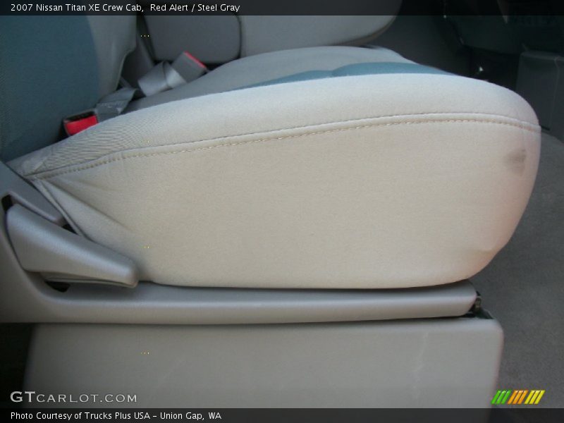 Red Alert / Steel Gray 2007 Nissan Titan XE Crew Cab