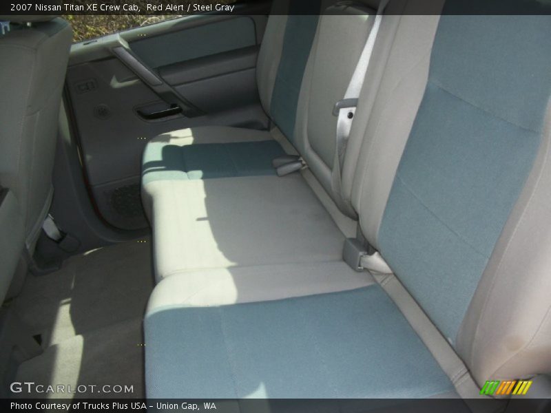 Red Alert / Steel Gray 2007 Nissan Titan XE Crew Cab