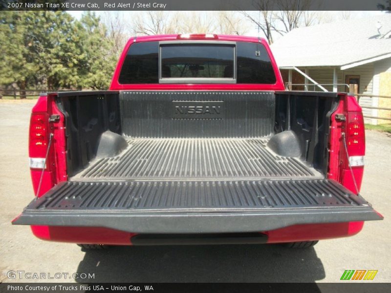 Red Alert / Steel Gray 2007 Nissan Titan XE Crew Cab