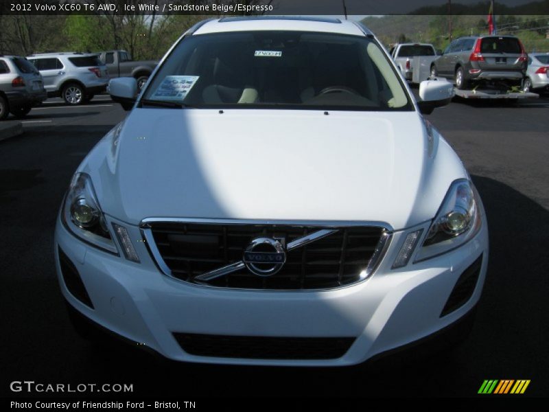 Ice White / Sandstone Beige/Espresso 2012 Volvo XC60 T6 AWD