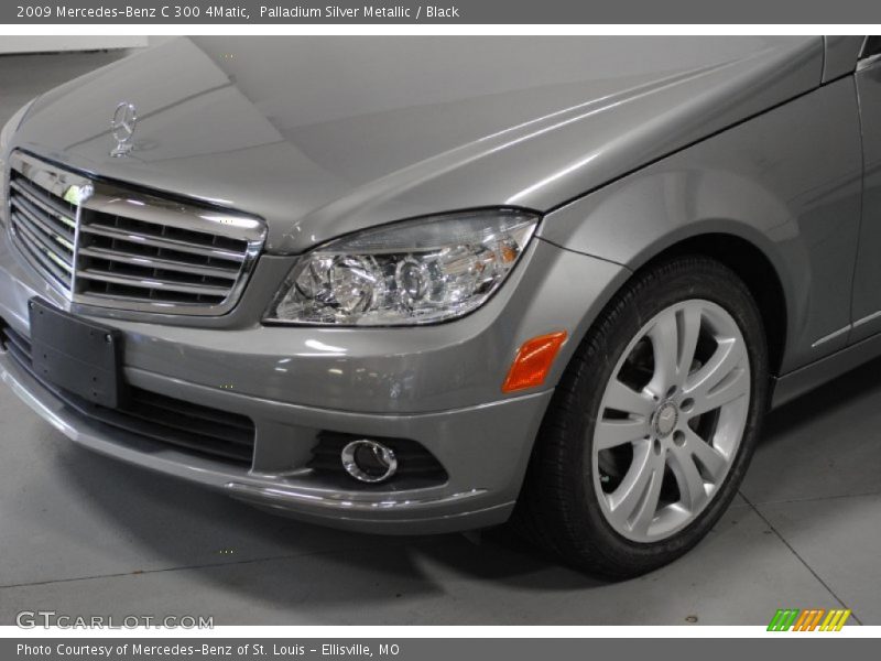 Palladium Silver Metallic / Black 2009 Mercedes-Benz C 300 4Matic