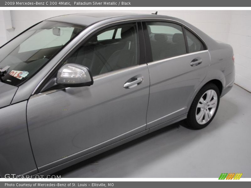 Palladium Silver Metallic / Black 2009 Mercedes-Benz C 300 4Matic