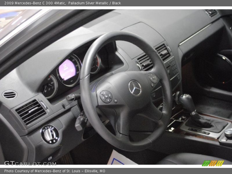 Palladium Silver Metallic / Black 2009 Mercedes-Benz C 300 4Matic