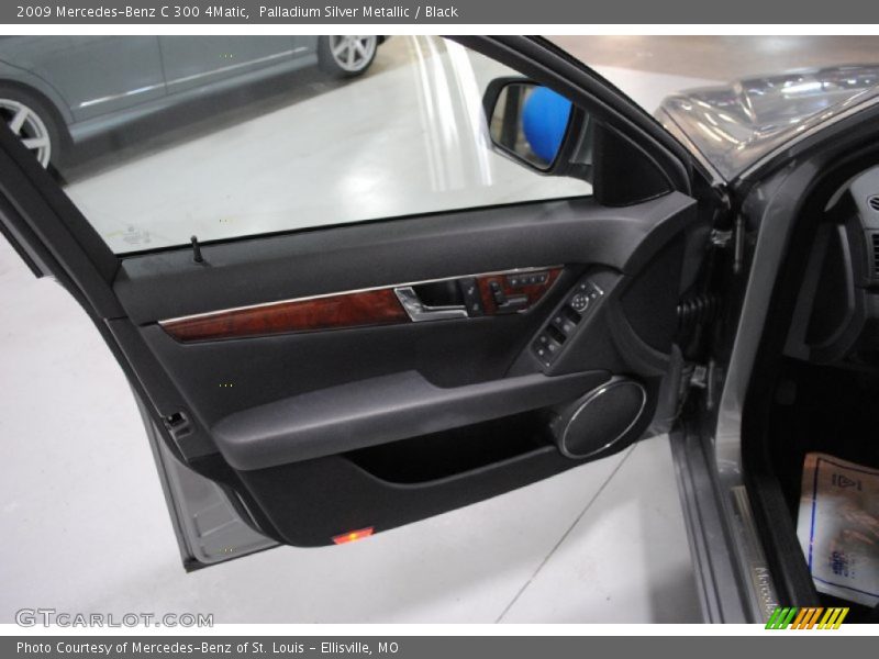 Palladium Silver Metallic / Black 2009 Mercedes-Benz C 300 4Matic