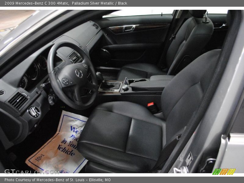 Palladium Silver Metallic / Black 2009 Mercedes-Benz C 300 4Matic