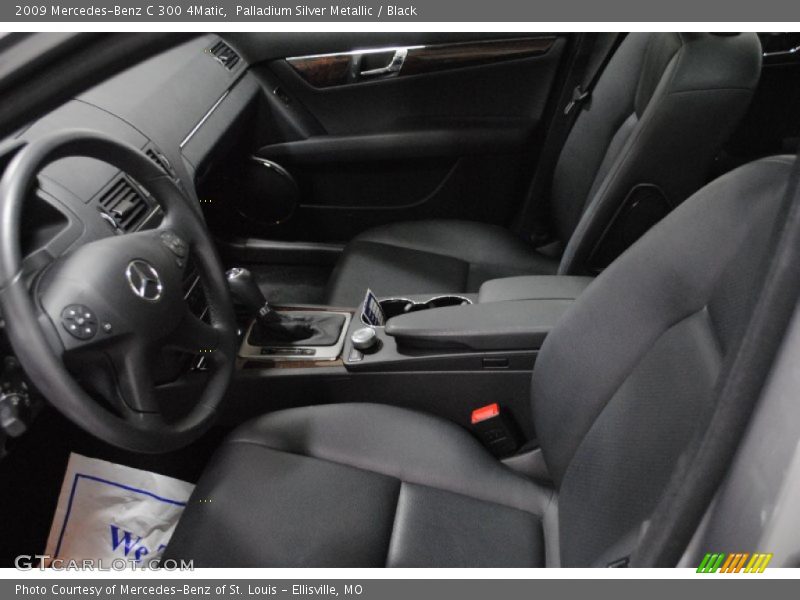 Palladium Silver Metallic / Black 2009 Mercedes-Benz C 300 4Matic