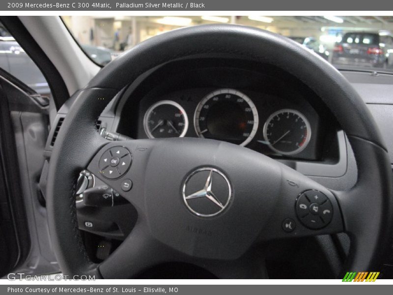 Palladium Silver Metallic / Black 2009 Mercedes-Benz C 300 4Matic