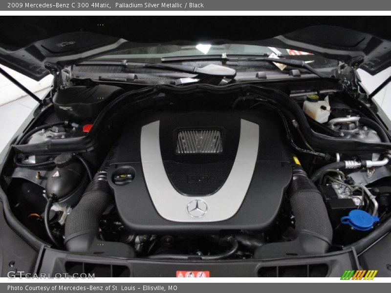 Palladium Silver Metallic / Black 2009 Mercedes-Benz C 300 4Matic