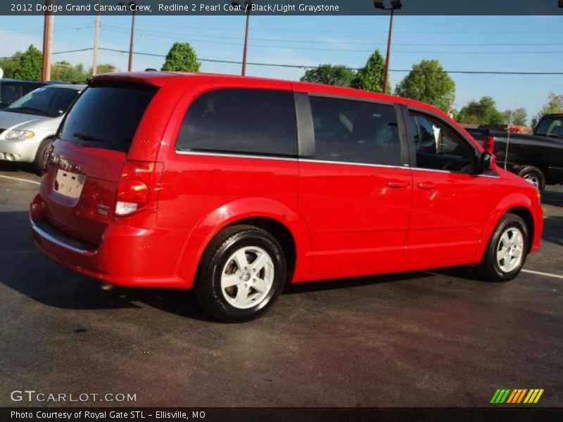 Redline 2 Pearl Coat / Black/Light Graystone 2012 Dodge Grand Caravan Crew