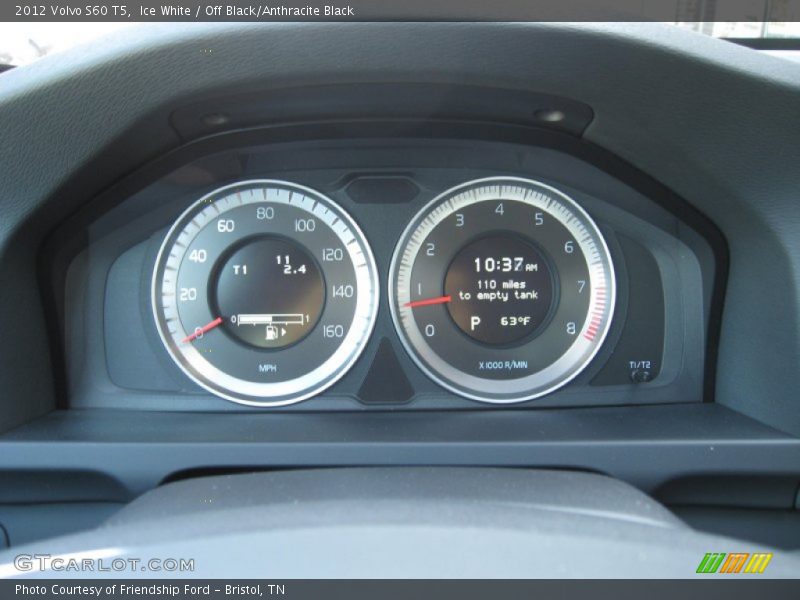 Ice White / Off Black/Anthracite Black 2012 Volvo S60 T5