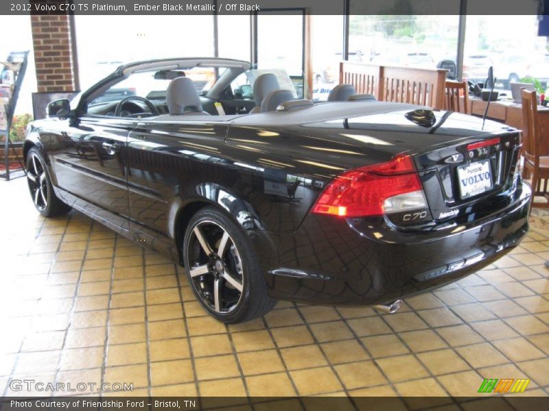 Ember Black Metallic / Off Black 2012 Volvo C70 T5 Platinum