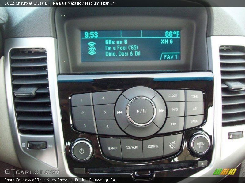 Ice Blue Metallic / Medium Titanium 2012 Chevrolet Cruze LT