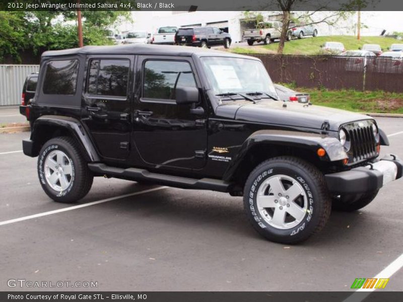 Black / Black 2012 Jeep Wrangler Unlimited Sahara 4x4