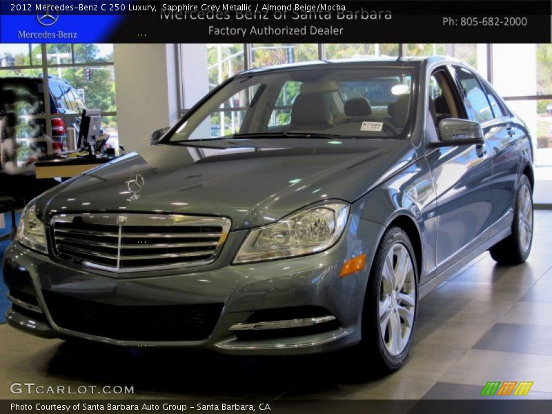 Sapphire Grey Metallic / Almond Beige/Mocha 2012 Mercedes-Benz C 250 Luxury