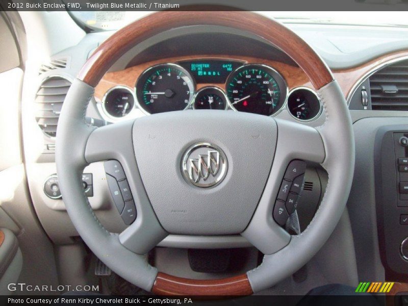 Twilight Blue Metallic / Titanium 2012 Buick Enclave FWD