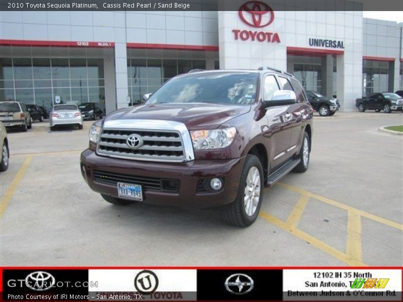 Cassis Red Pearl / Sand Beige 2010 Toyota Sequoia Platinum